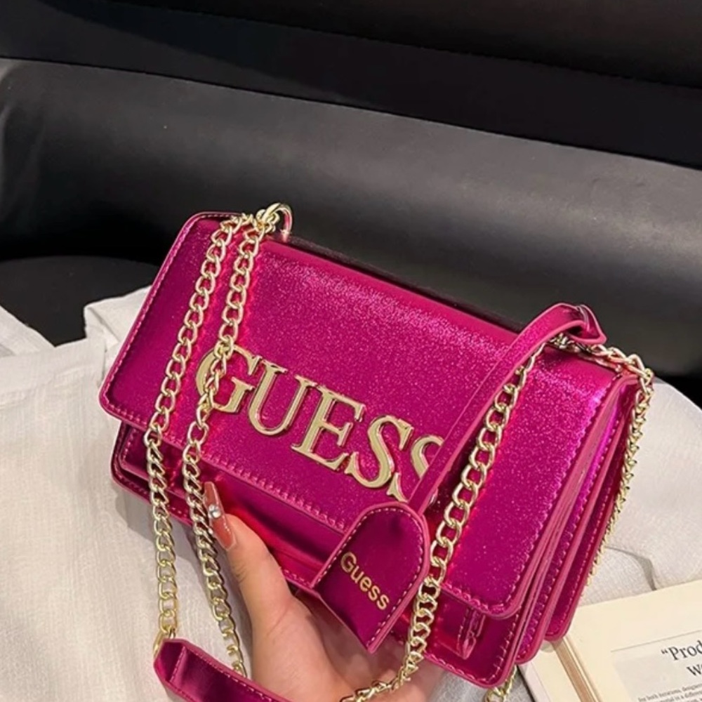 Fuschia Pink Women Fashion Inspired Handbag Leather Shoulder crossbody Purse bag